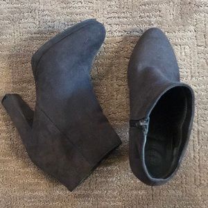 Gray Suede Bootie